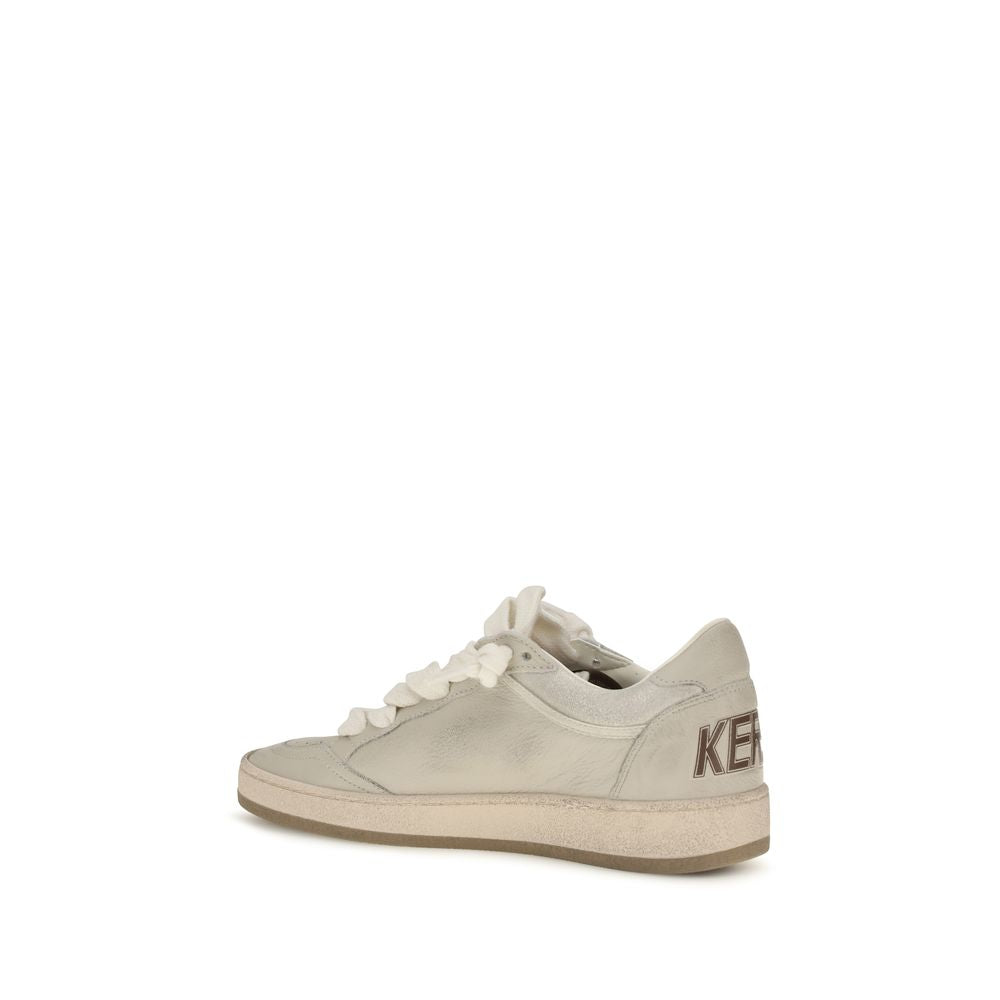 Golden Goose Beige Calf Leather Bos Taurus Low Top Women's Sneakers