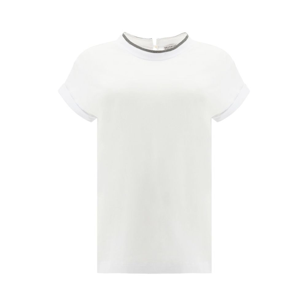 Brunello Cucinelli White Elastane Women's T-Shirt
