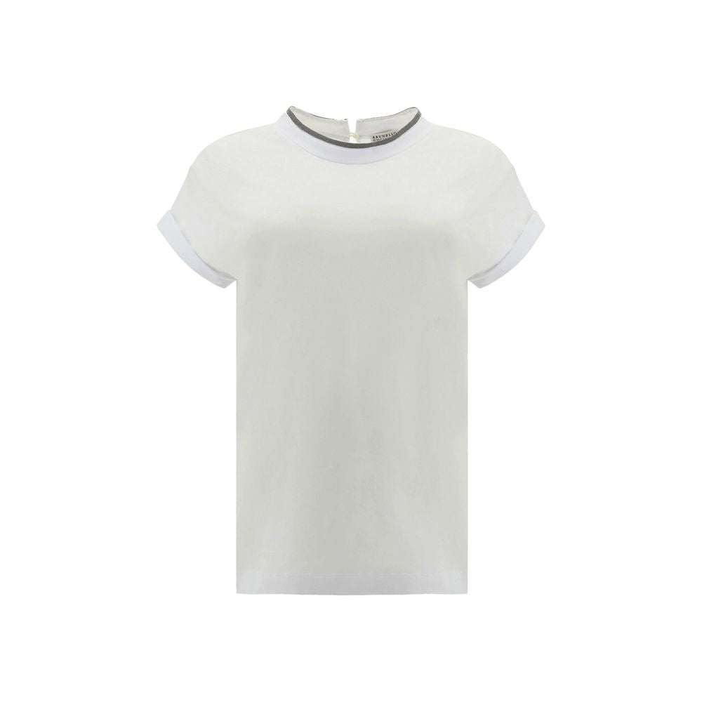 Brunello Cucinelli White Elastane Women's T-Shirt