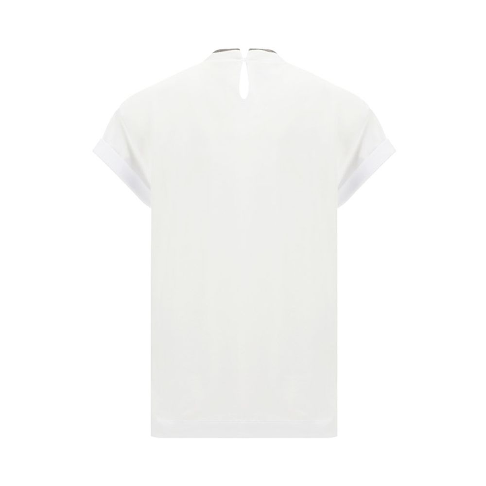 Brunello Cucinelli White Elastane Women's T-Shirt