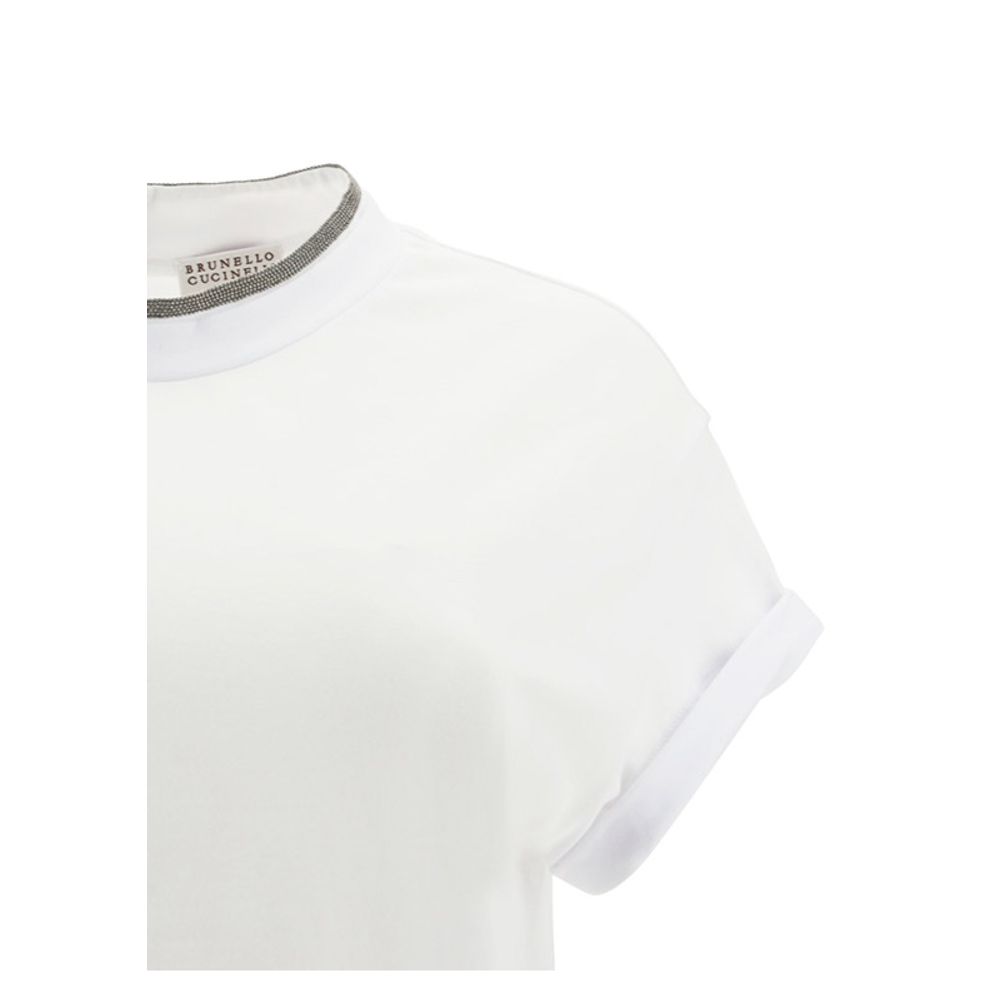 Brunello Cucinelli White Elastane Women's T-Shirt