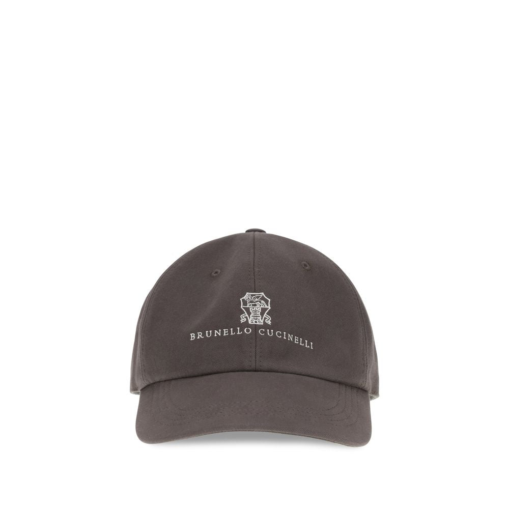 Brunello Cucinelli Brown Cotton Cap (Baseball Men's Hat)