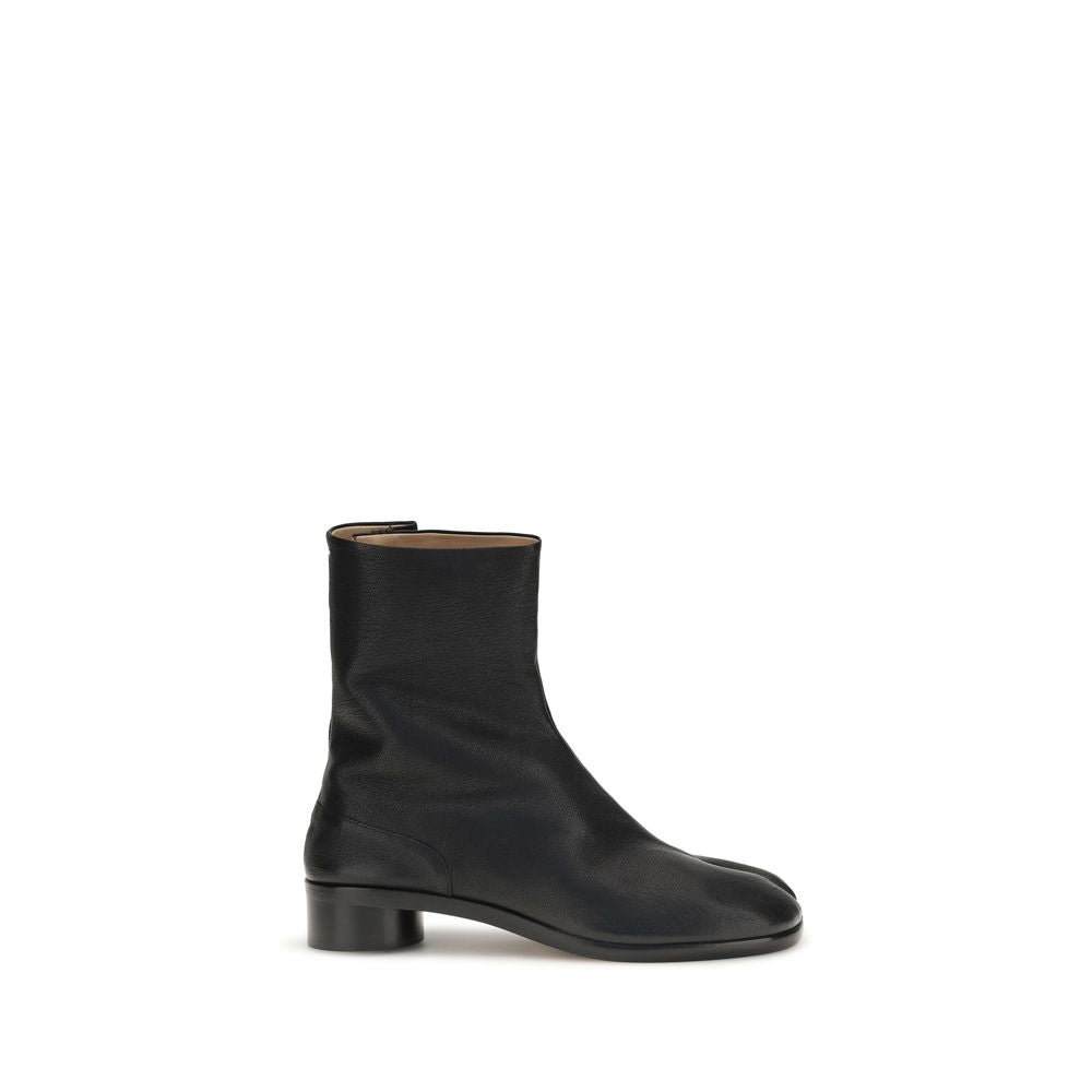 Maison Margiela Black Calf Leather Bos Taurus Ankle Men's Boots