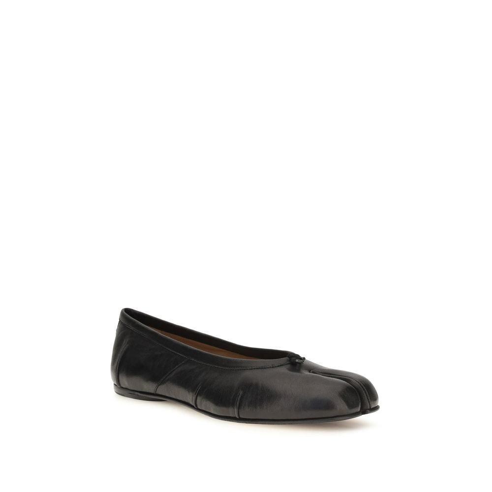 Maison Margiela Black Lamb Ovis Aries Aries Ballet Women's Flats