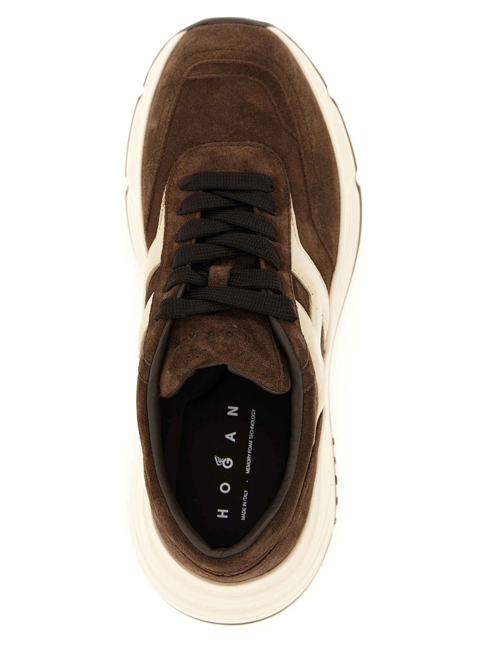 Hogan Brown Calfskin Athletic Women's Sneakers