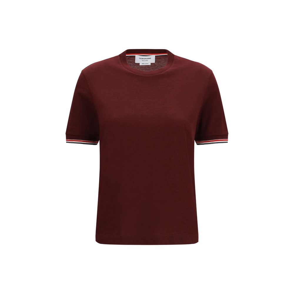 Thom Browne Bordeaux Wool Oves Aries Women's T-Shirt
