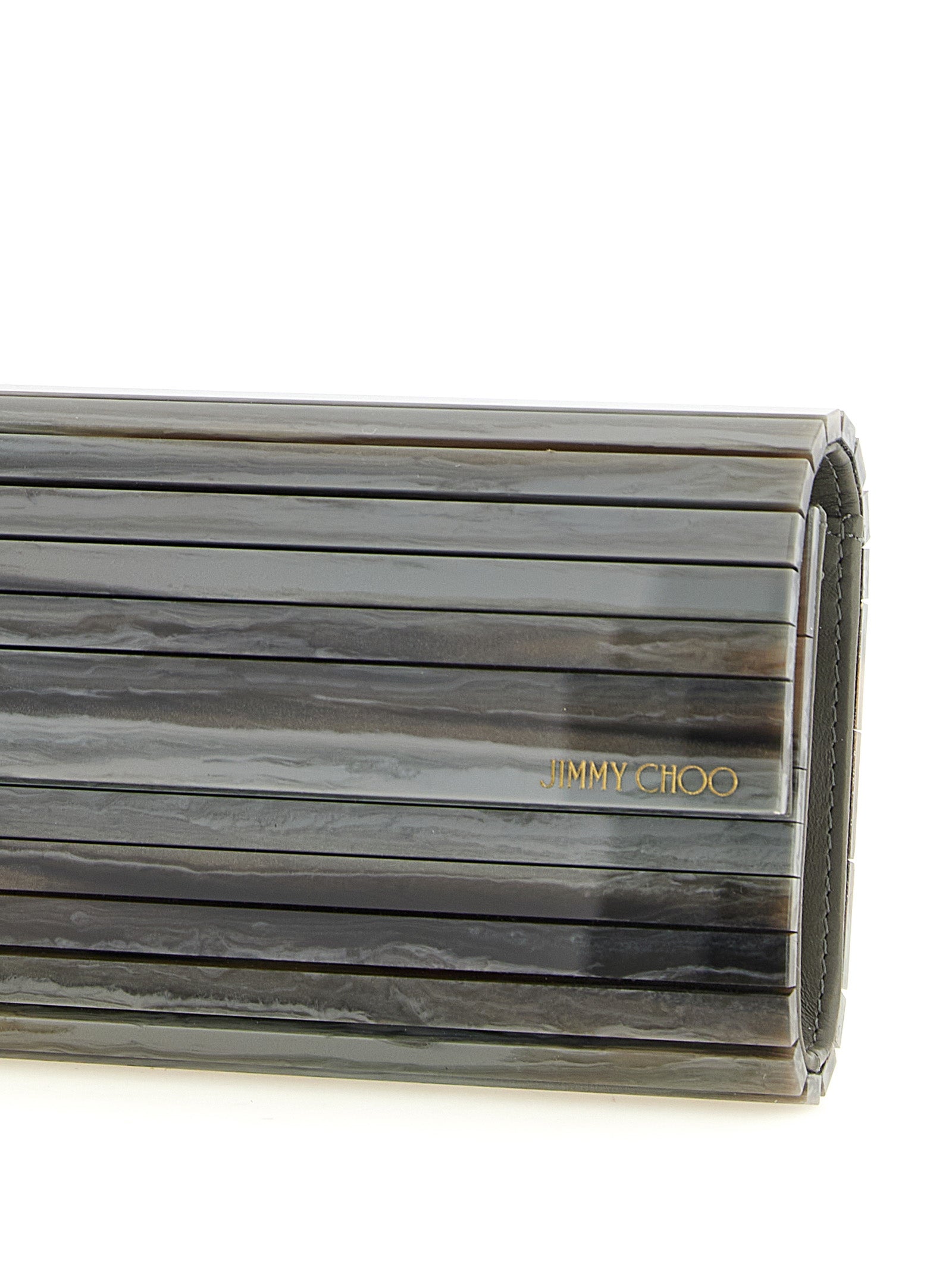Jimmy Choo Gray Polyester Clutch Women's Bag