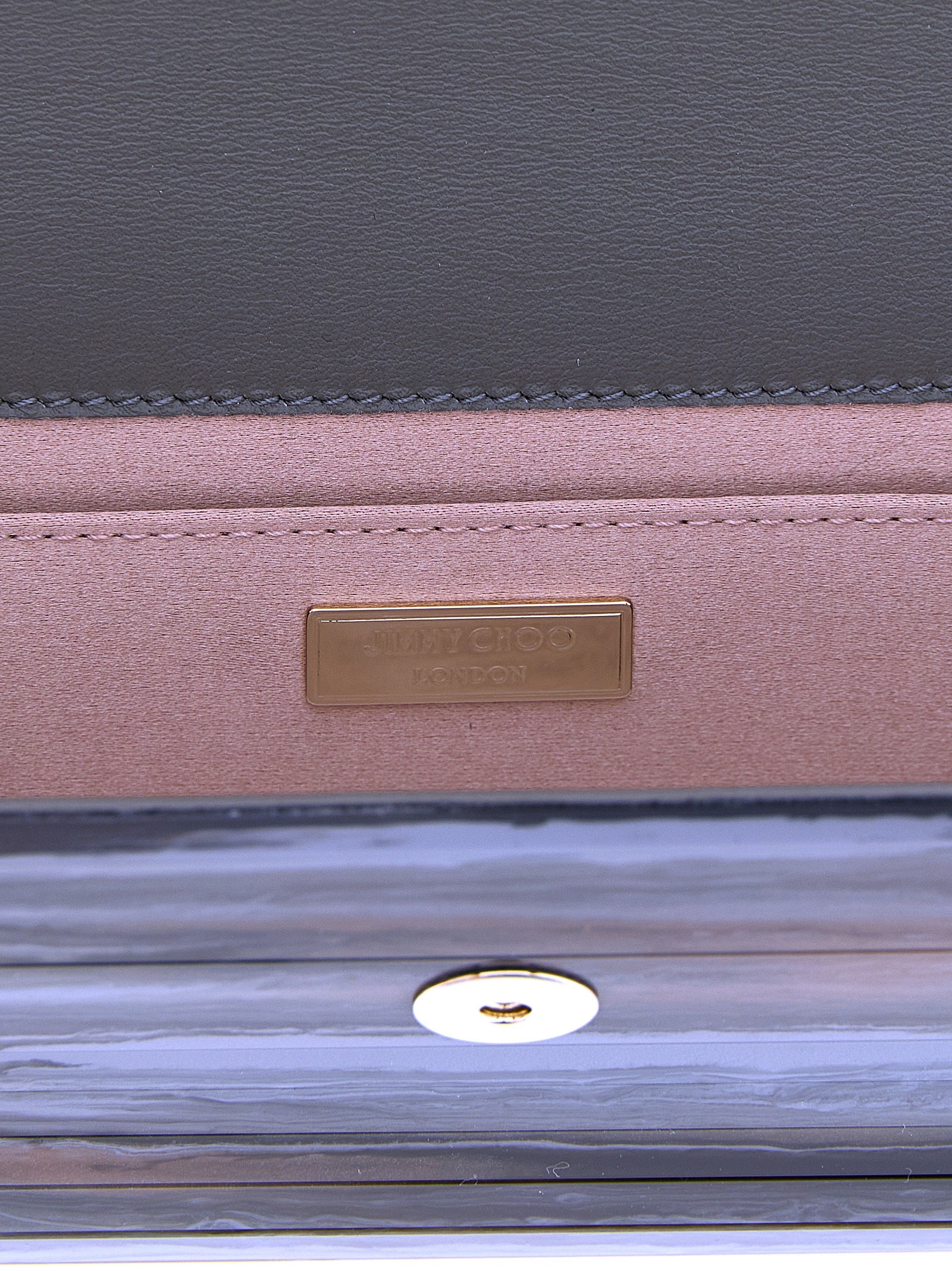 Jimmy Choo Gray Polyester Clutch Women's Bag