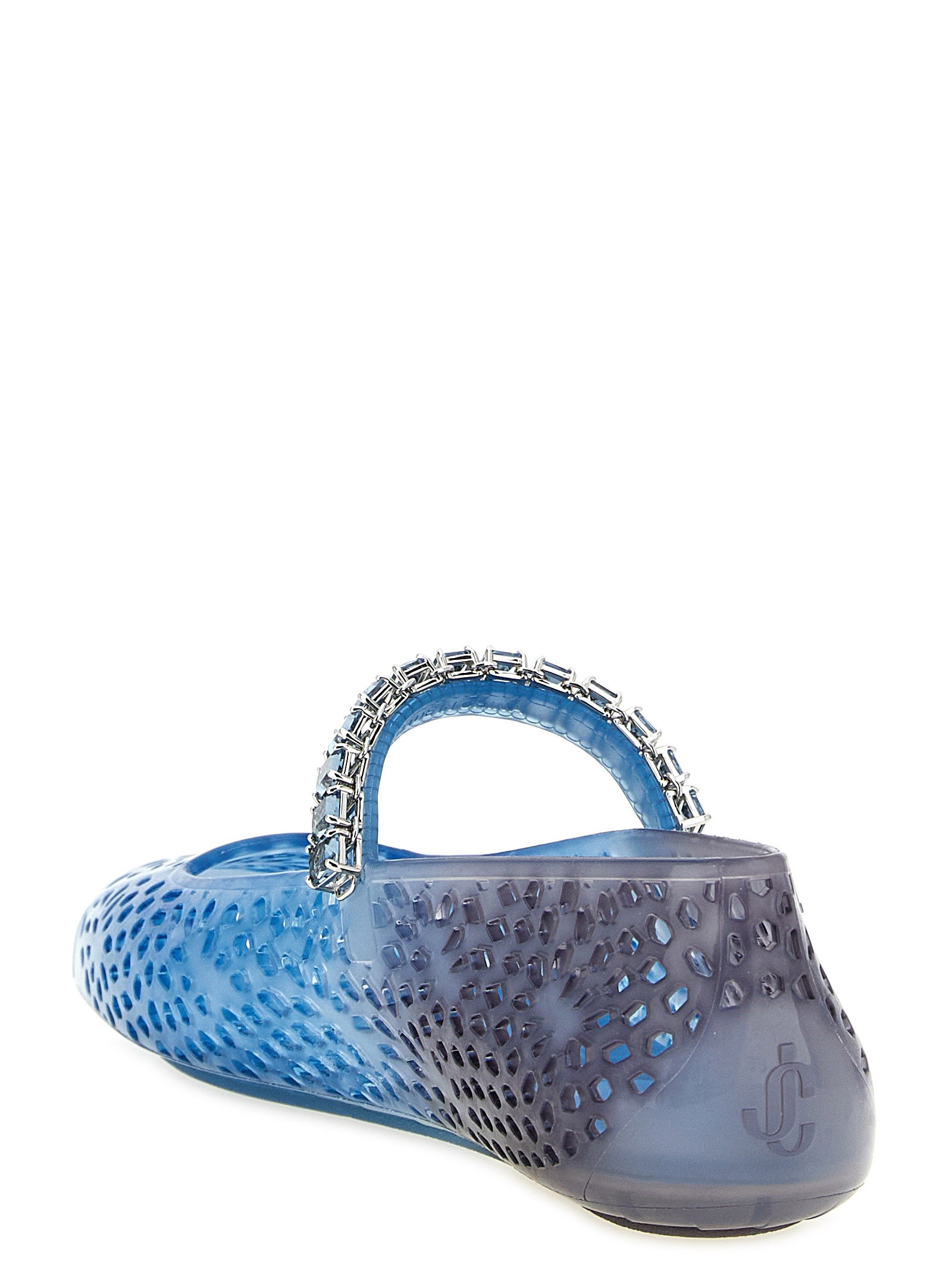 Jimmy Choo Blue Plastic Ballet Women's Flats