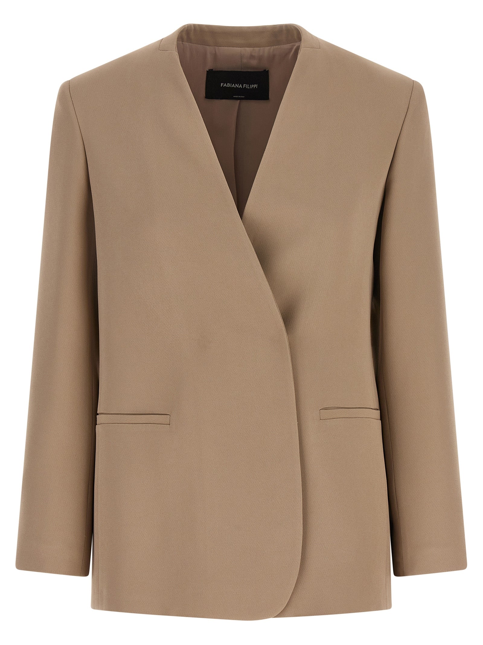 Fabiana Filippi Beige Acetate Women's Blazer
