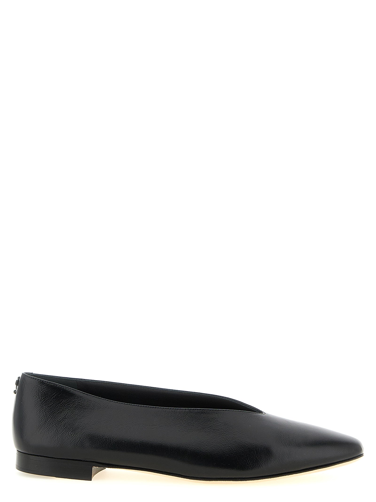 Jimmy Choo Black Leather Ballet Women's Flats