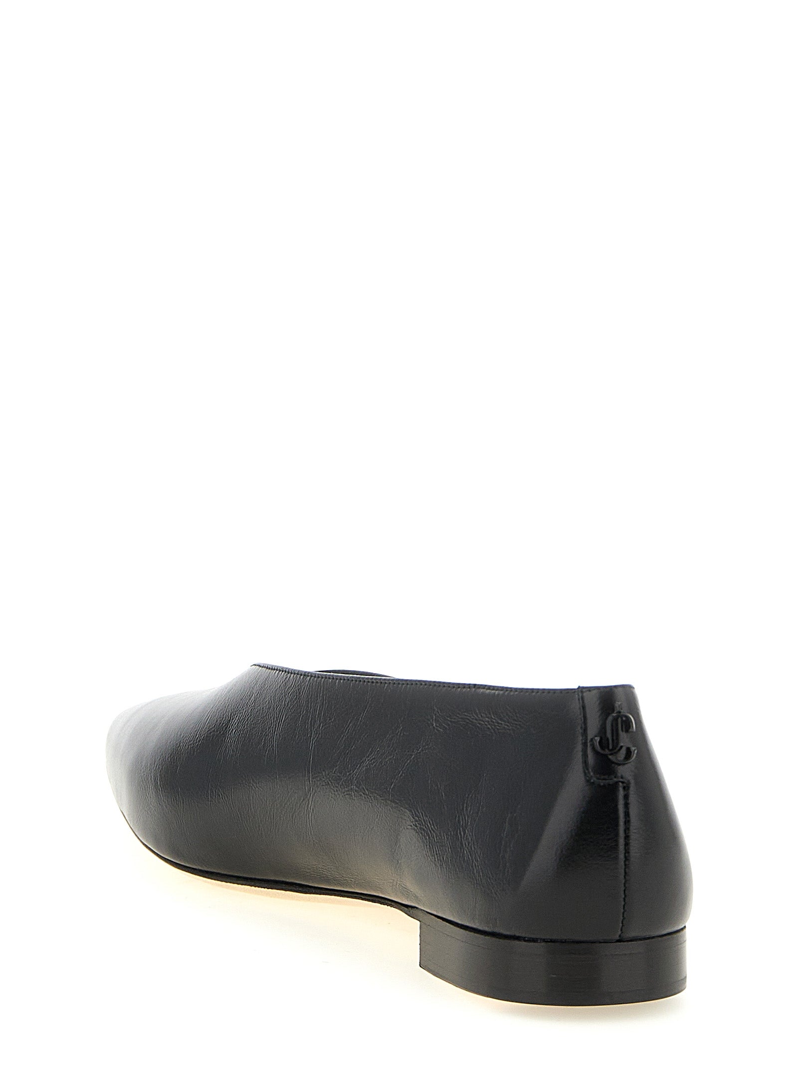 Jimmy Choo Black Leather Ballet Women's Flats