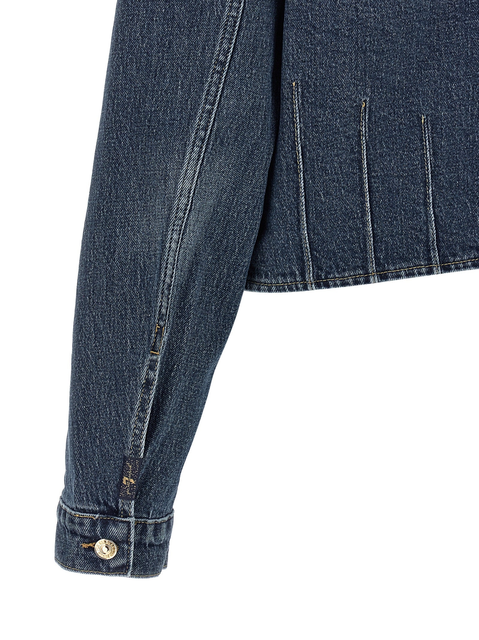 7 For All Mankind Blue Cotton Denim Women's Jacket