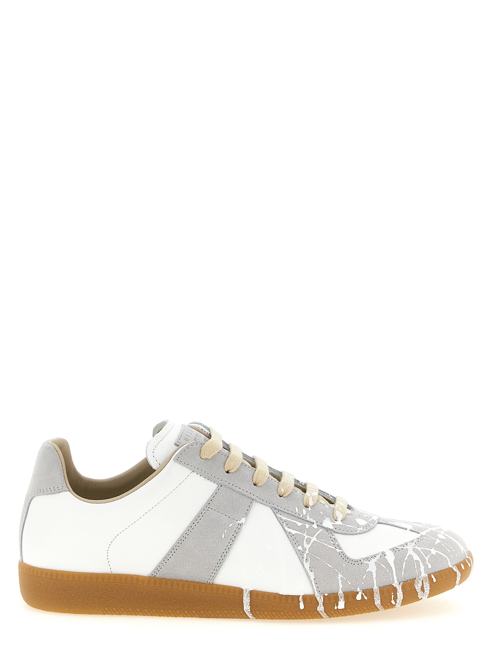 Maison Margiela Gray Calfskin Low Top Men's Sneakers