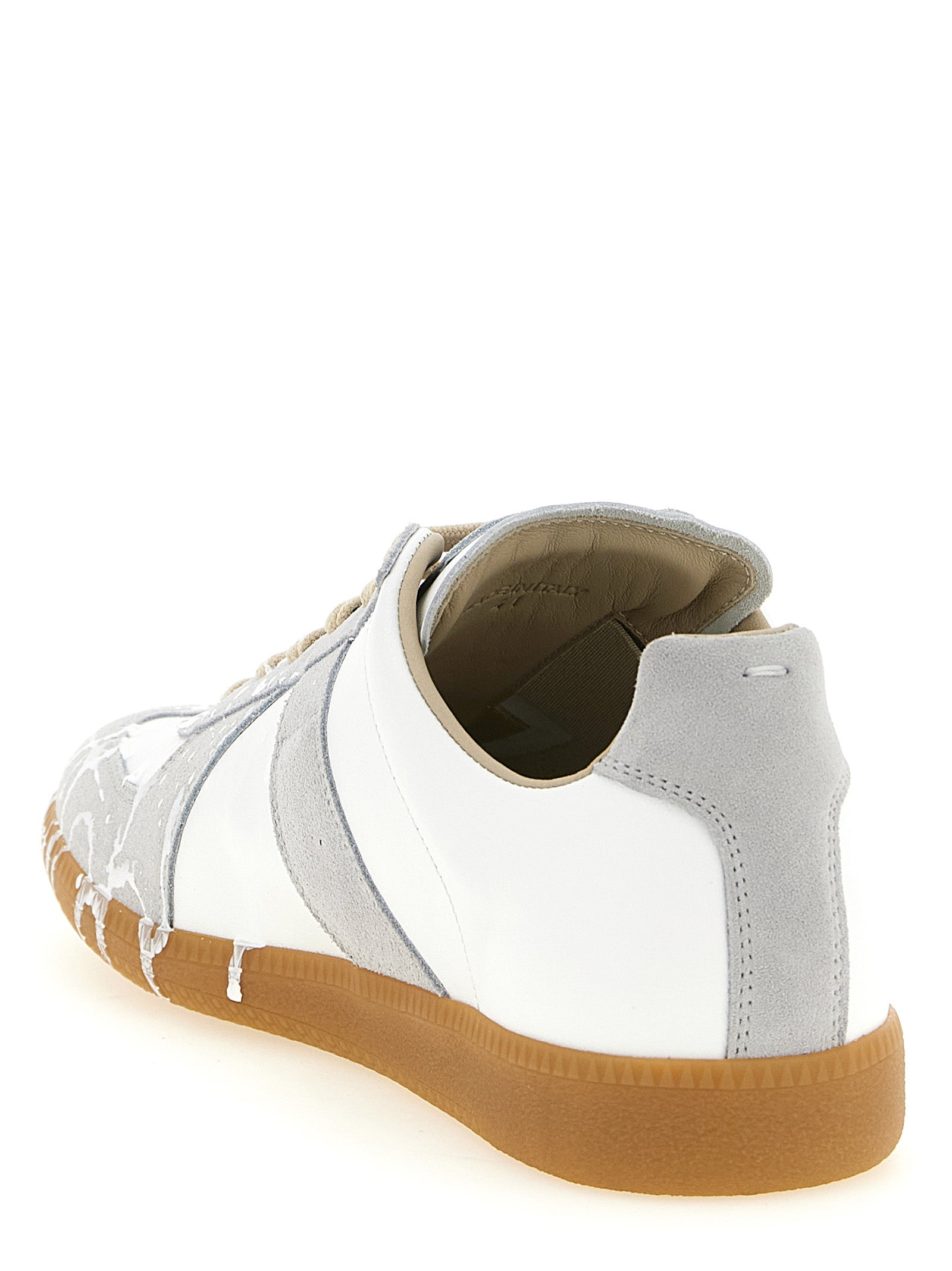 Maison Margiela Gray Calfskin Low Top Men's Sneakers