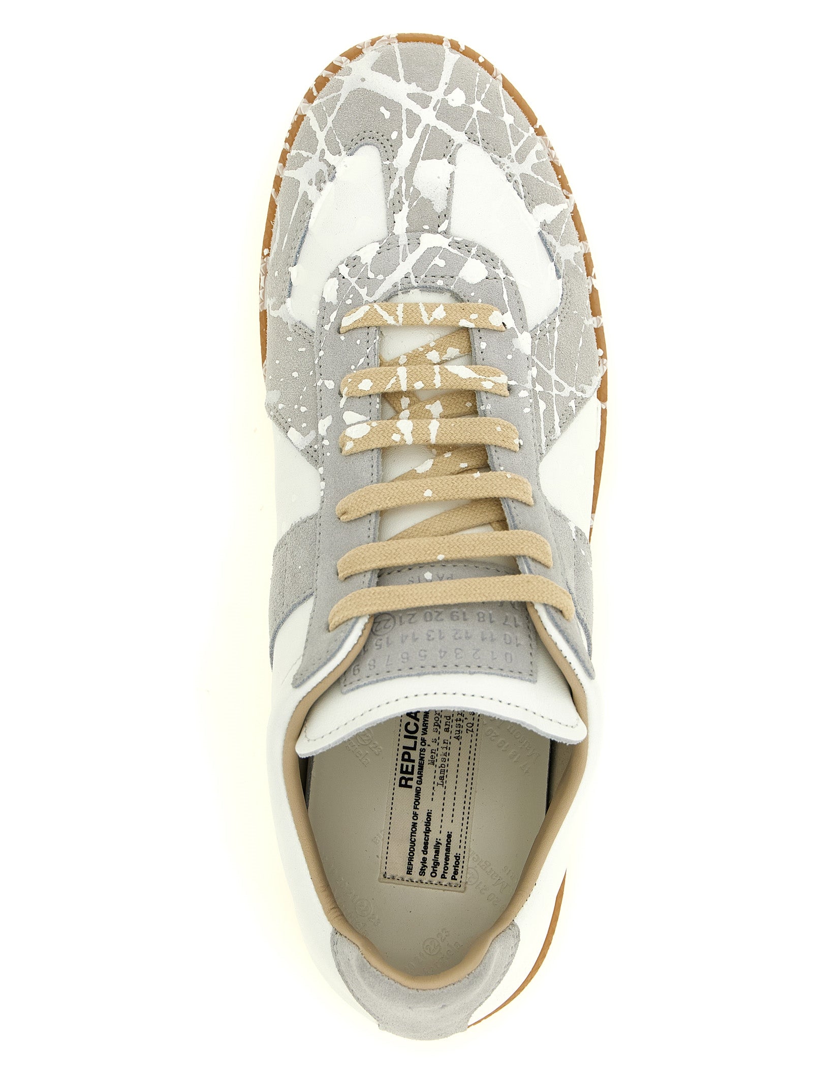 Maison Margiela Gray Calfskin Low Top Men's Sneakers