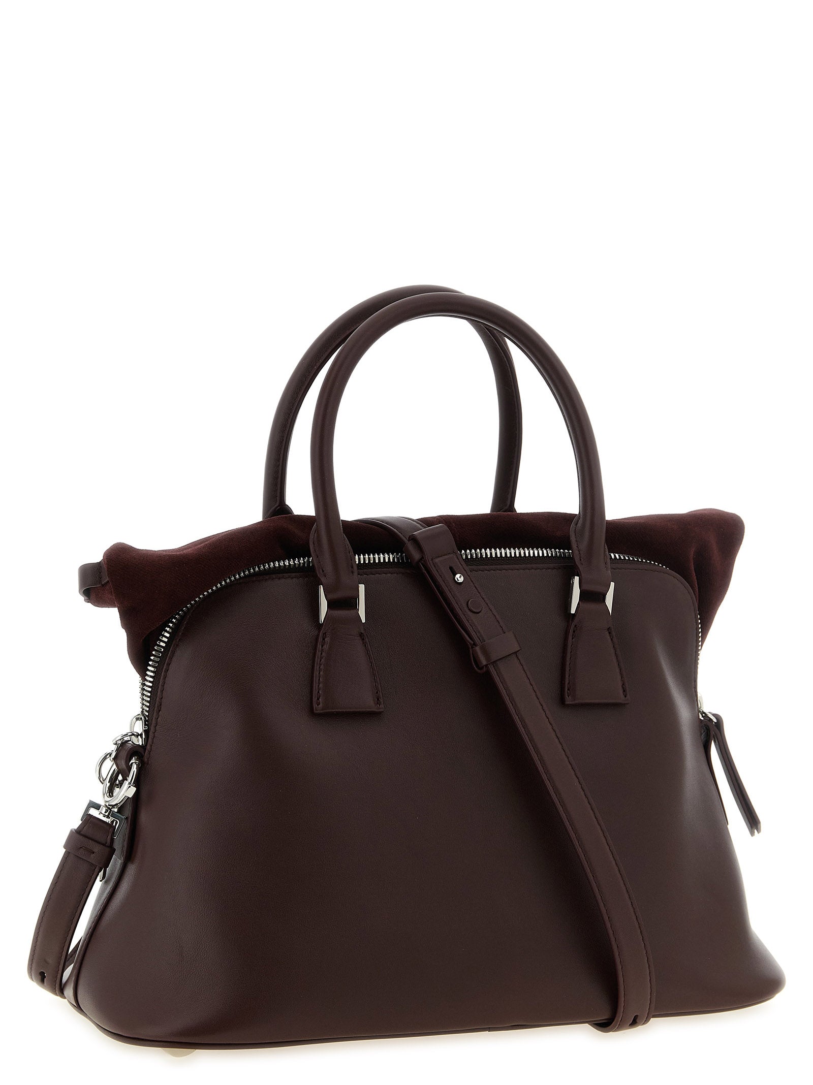 Maison Margiela Bordeaux Calfskin Shoulder Women's Bag