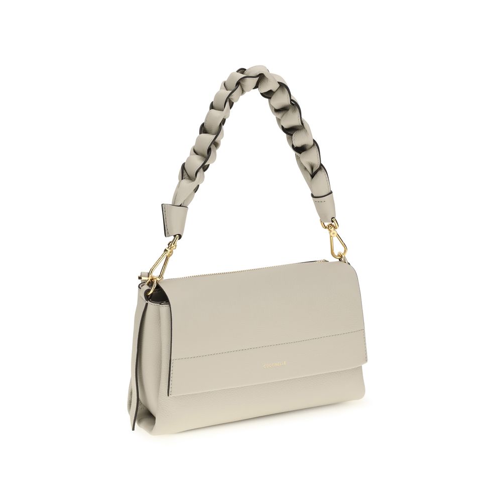 Coccinelle Beige Calf Leather Bos Taurus Shoulder Women's Bag