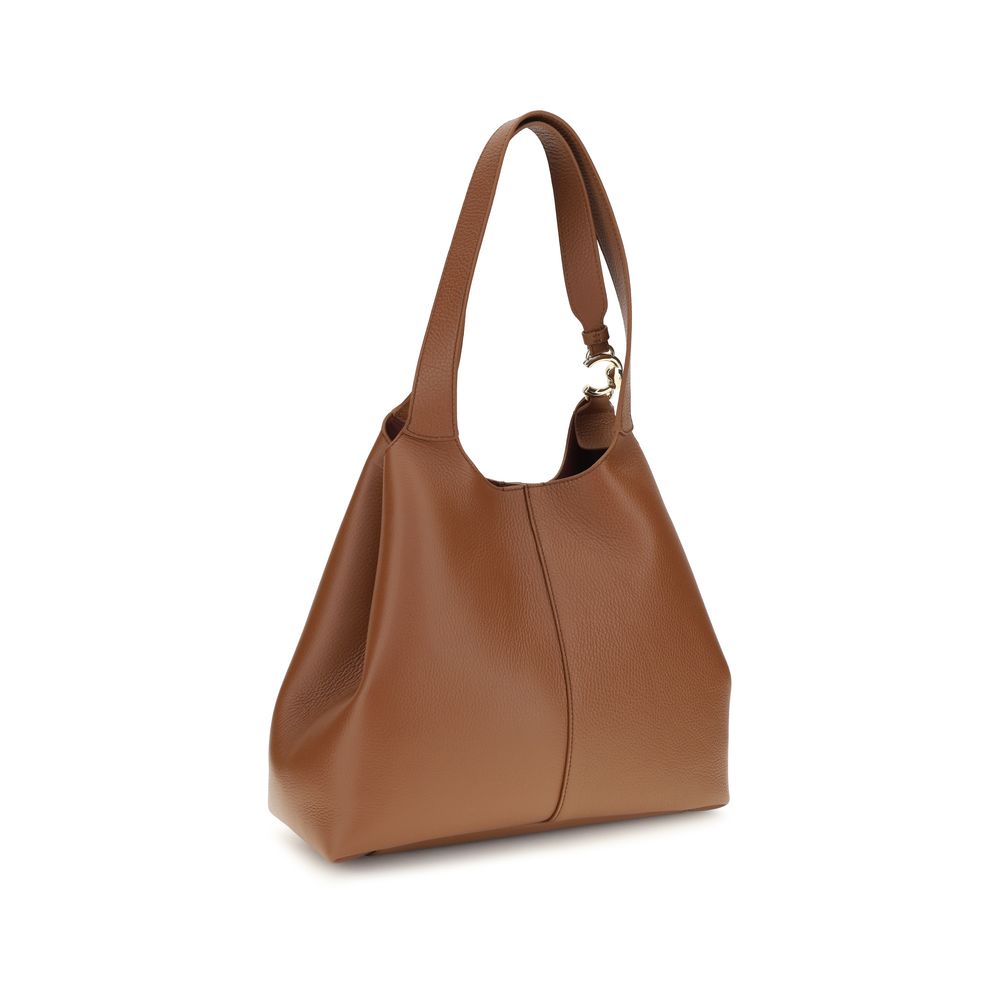Coccinelle Brown Calf Leather Bos Taurus Shoulder Women's Bag