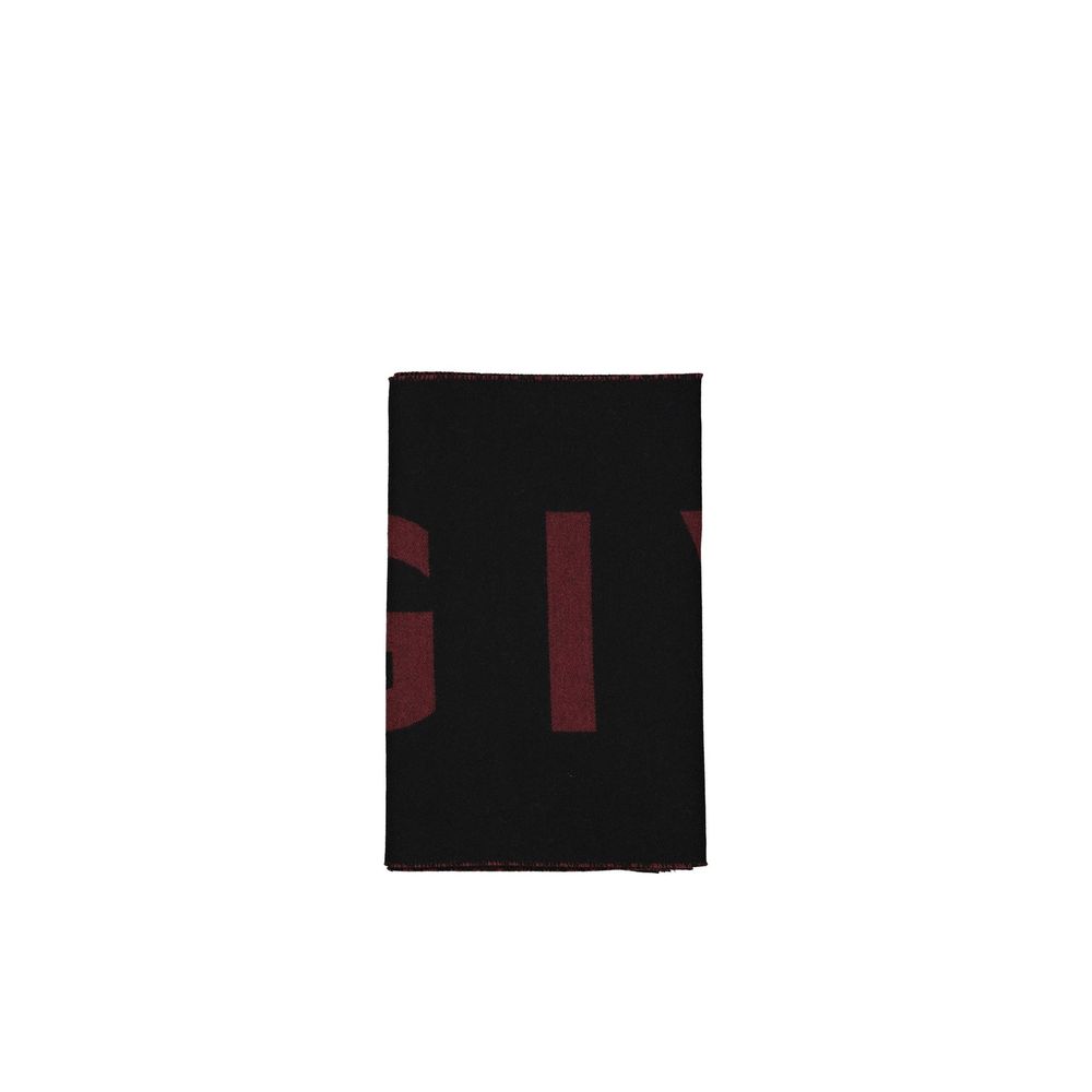Givenchy Black Virgin Wool Men's Foulard