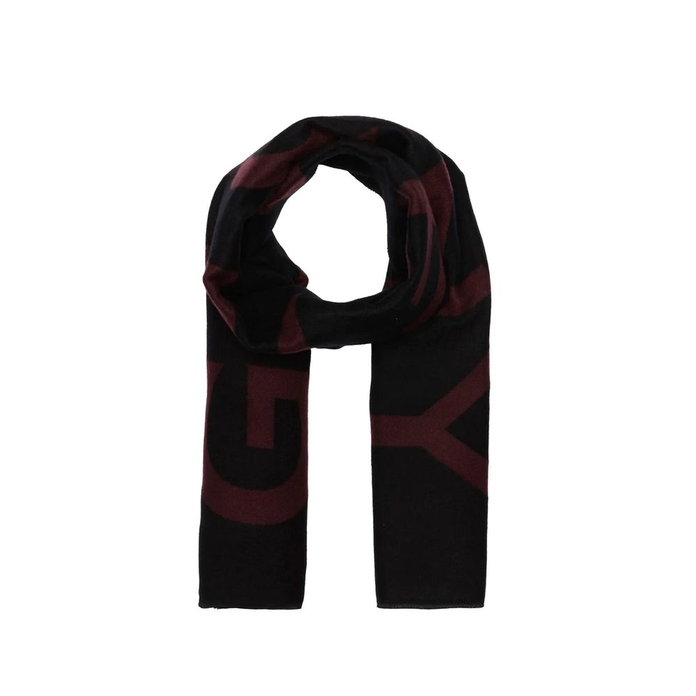Givenchy Black Virgin Wool Men's Foulard