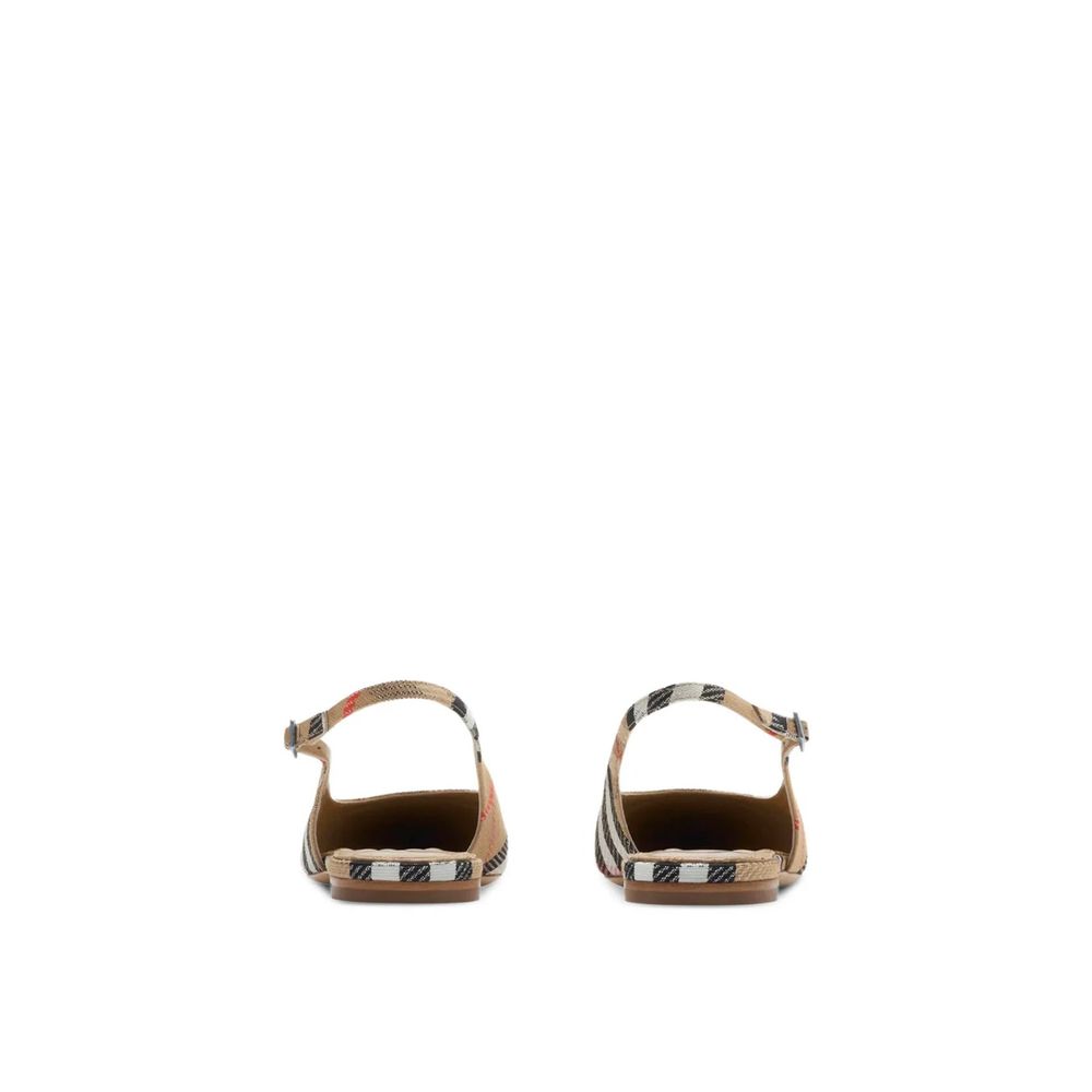 Burberry Brown Fabric Ballet Women's Flats