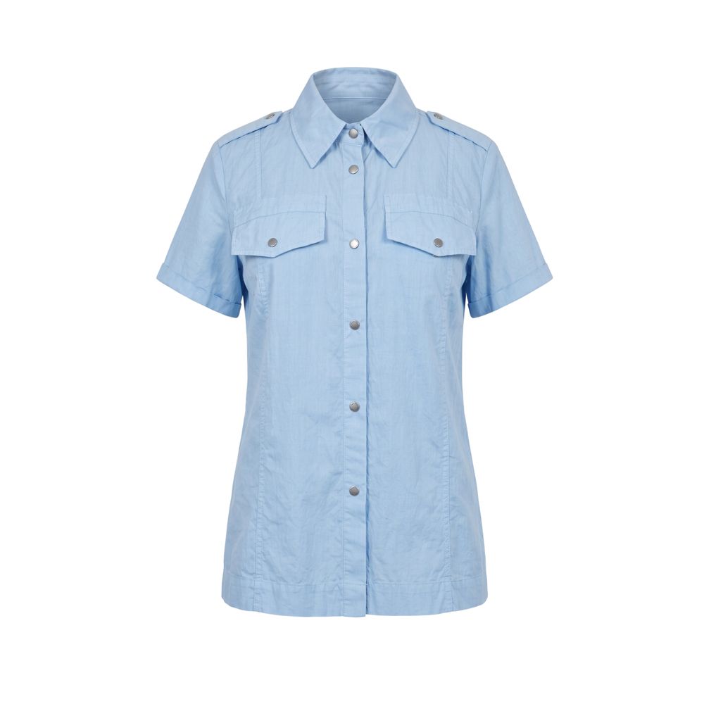 Mr&Mrs Italy Light Blue Cotton Women Women's Shirt