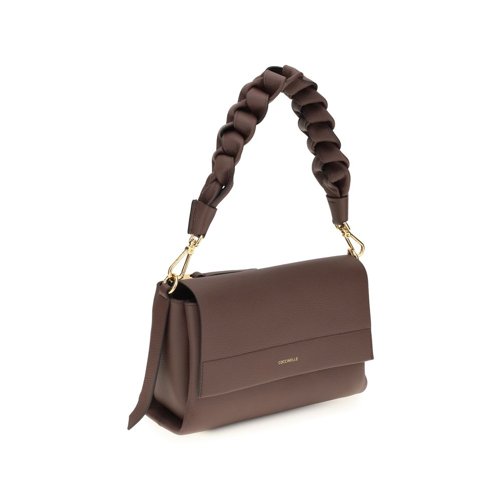 Coccinelle Brown Calf Leather Bos Taurus Shoulder Women's Bag