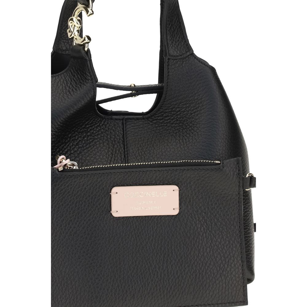 Coccinelle Black Calf Leather Bos Taurus Shoulder Women's Bag