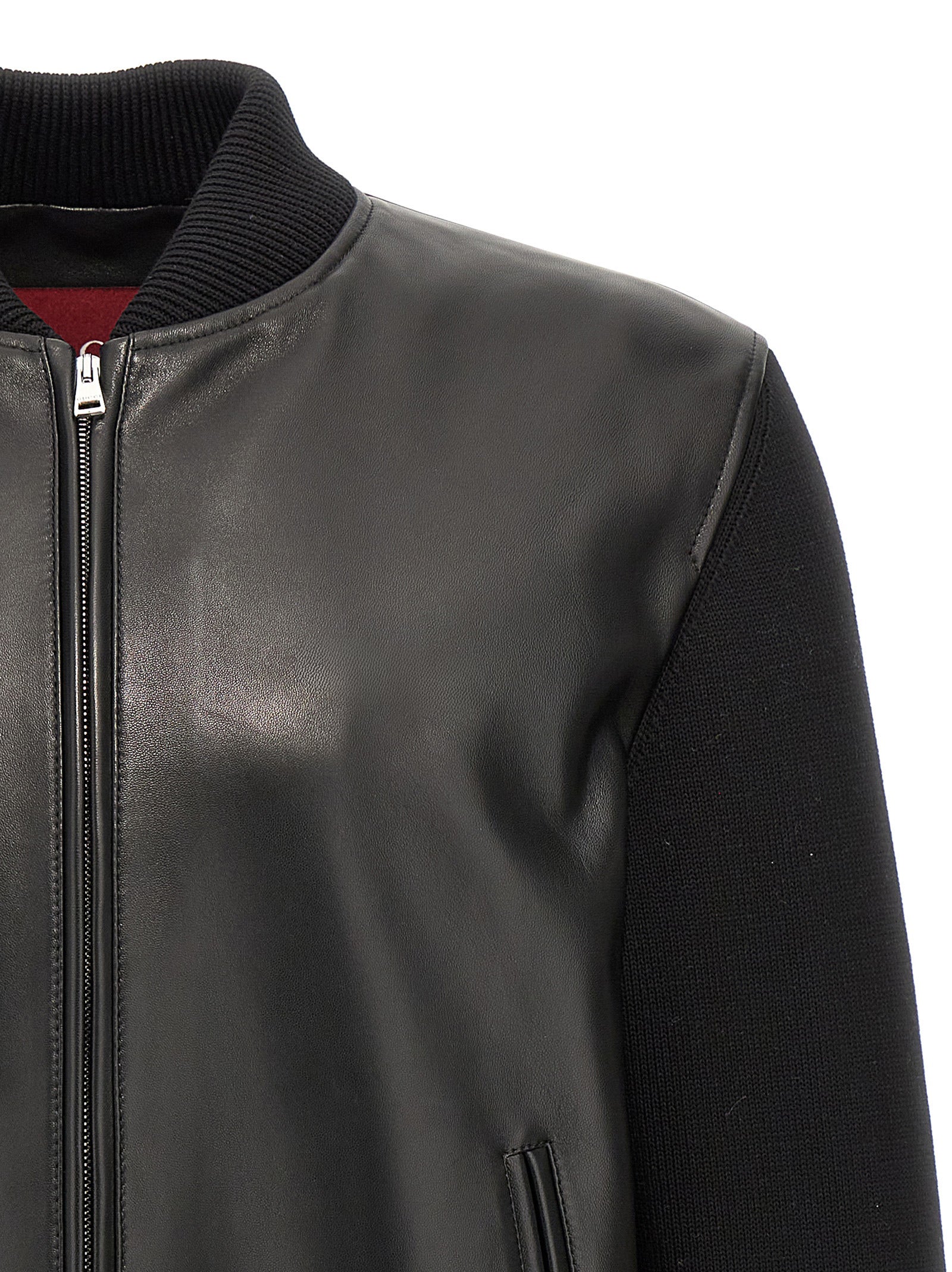 Gucci Black Lamb Leather Leather Men's Jacket