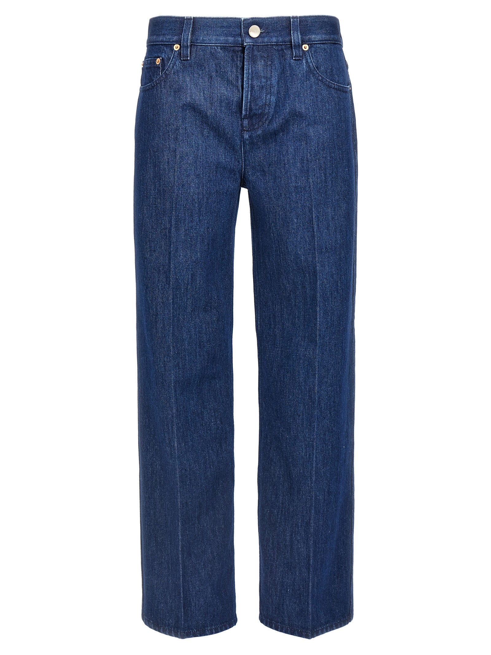 Gucci Blue Cotton Straight-Leg Women's Jeans