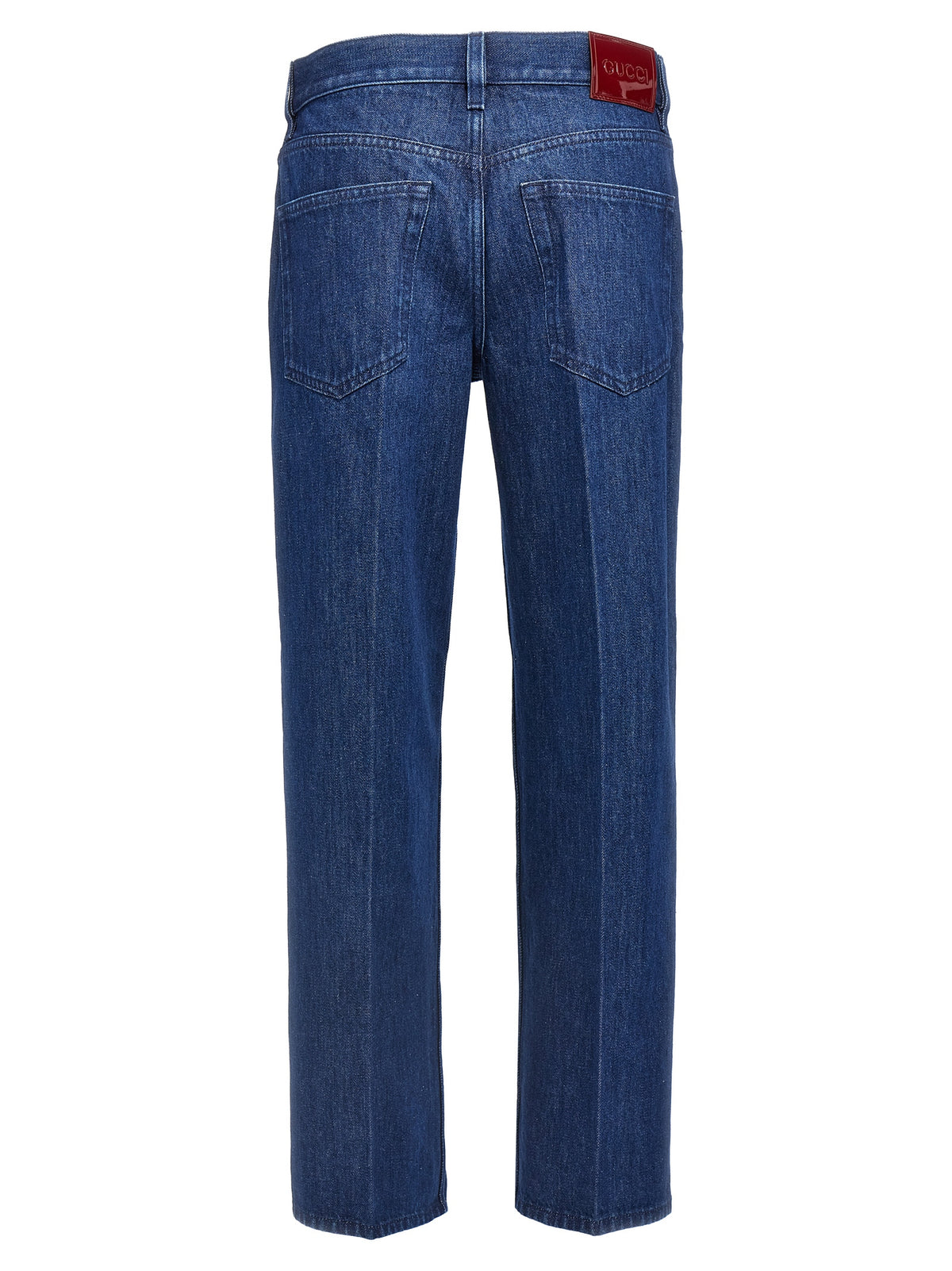 Gucci Blue Cotton Straight-Leg Women's Jeans