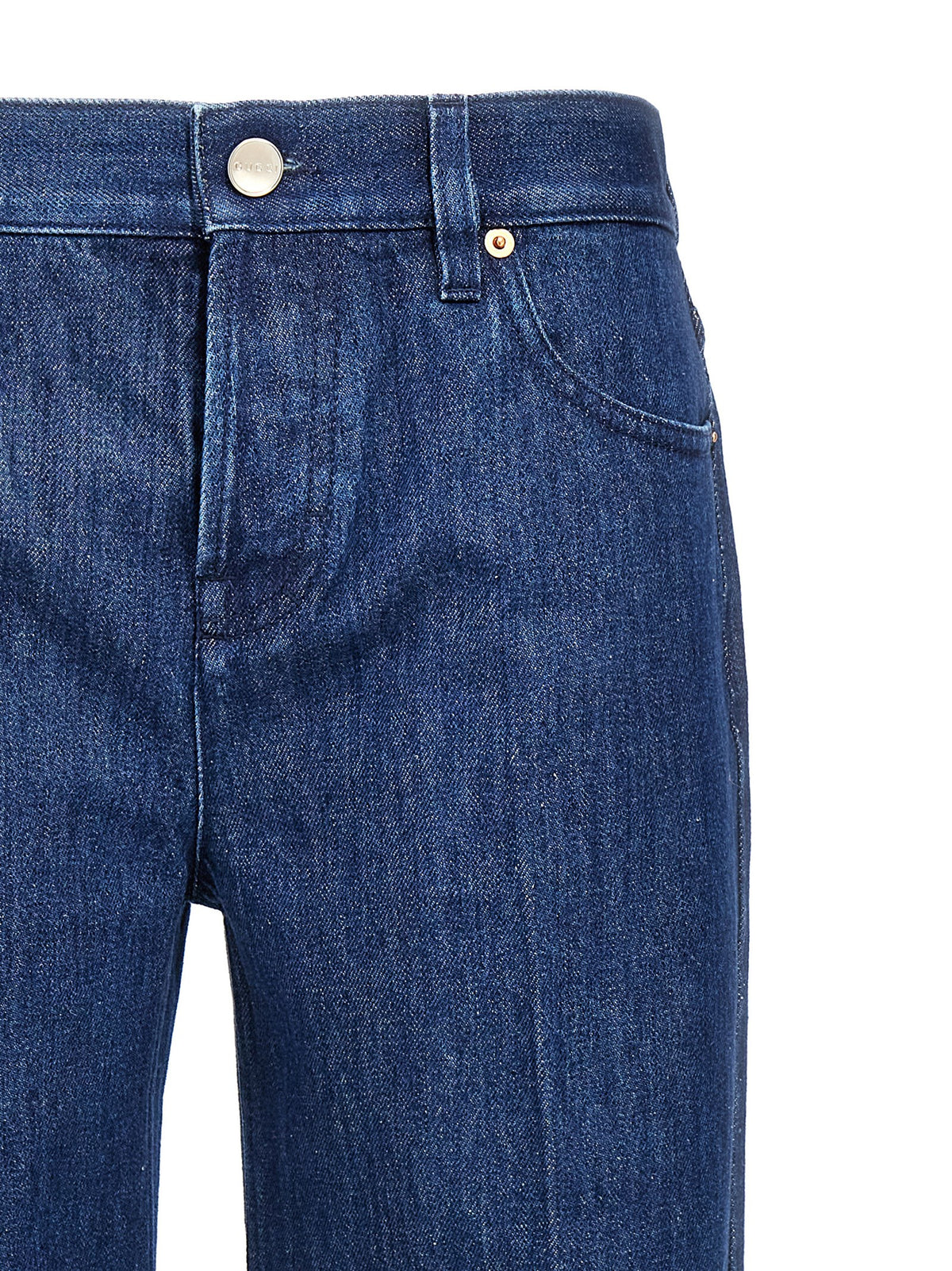 Gucci Blue Cotton Straight-Leg Women's Jeans