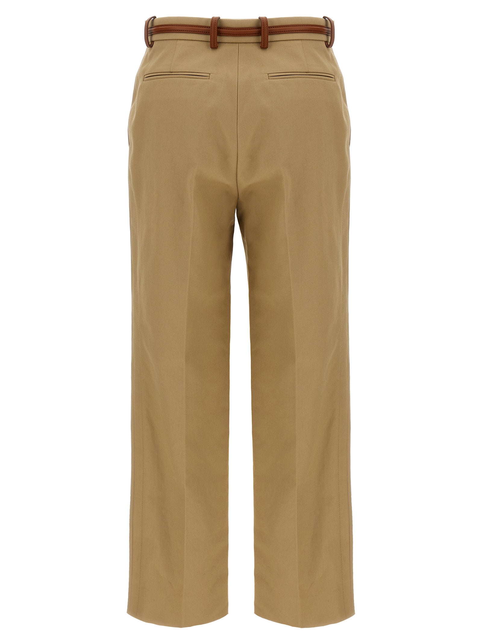 Gucci Beige Cotton Casual Women's Pants
