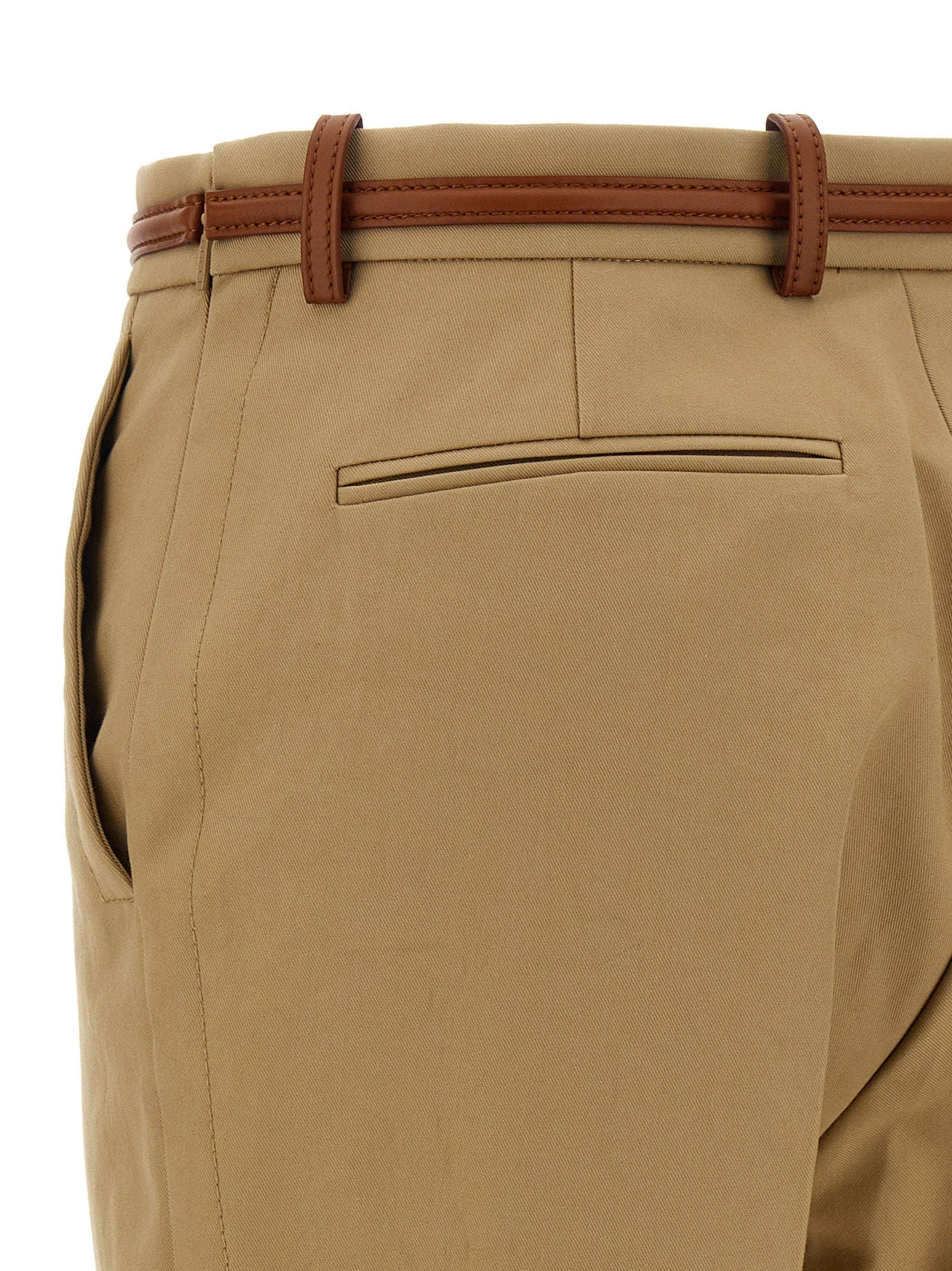 Gucci Beige Cotton Casual Women's Pants
