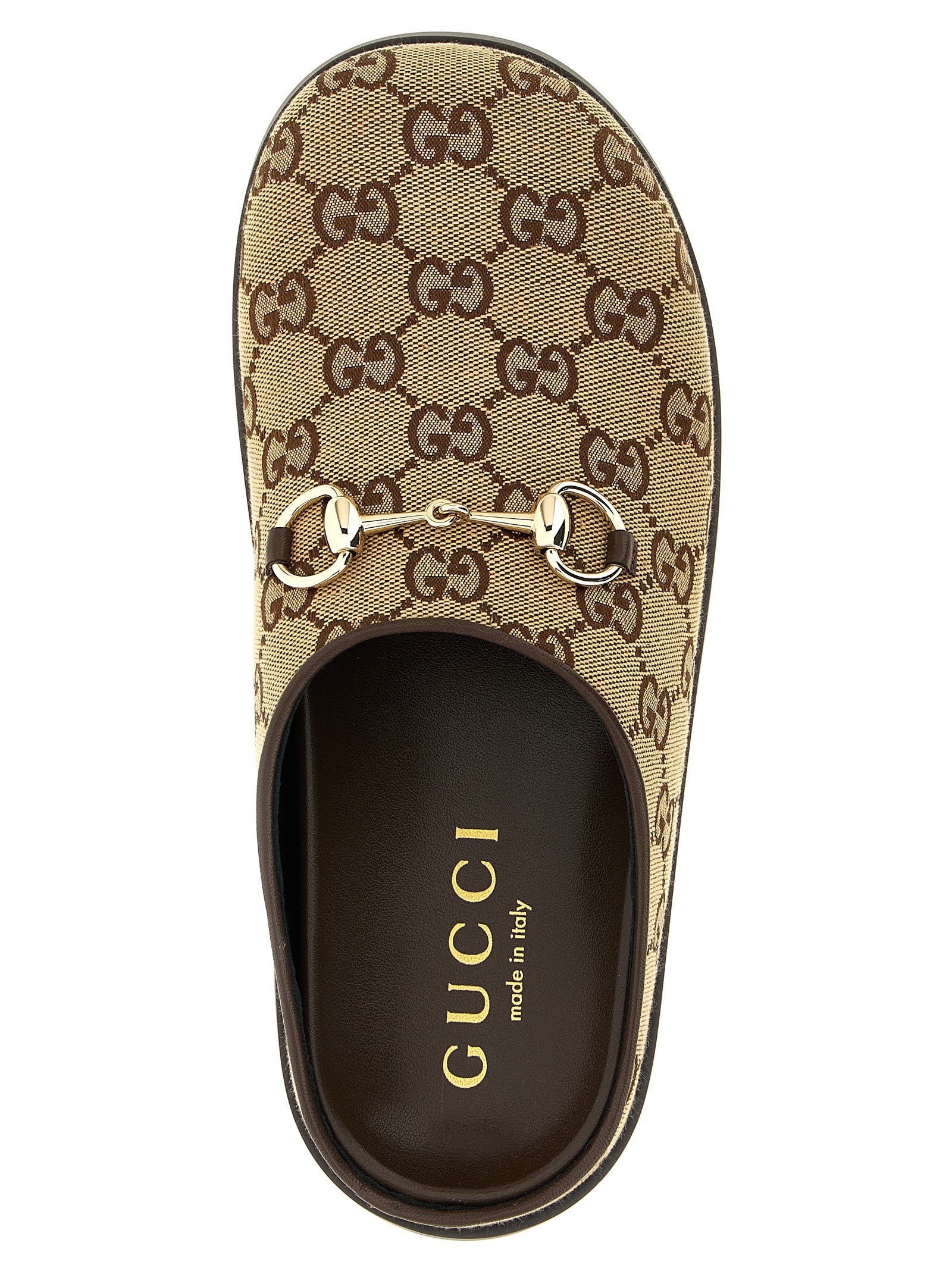 Gucci Beige Cotton Women's Mules