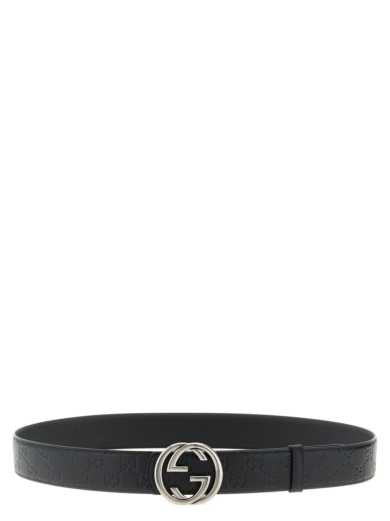 Gucci Black Calfskin Regular Men's Belt