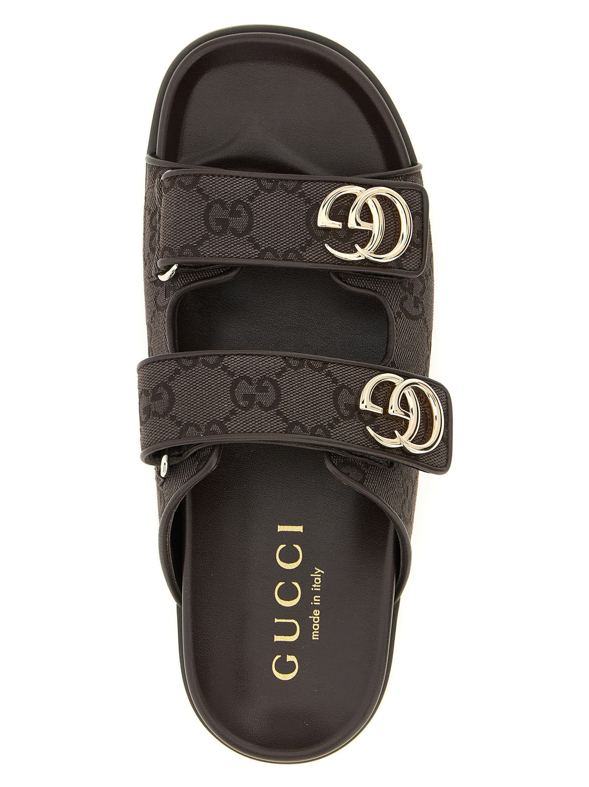 Gucci Brown Cotton Women's Slides