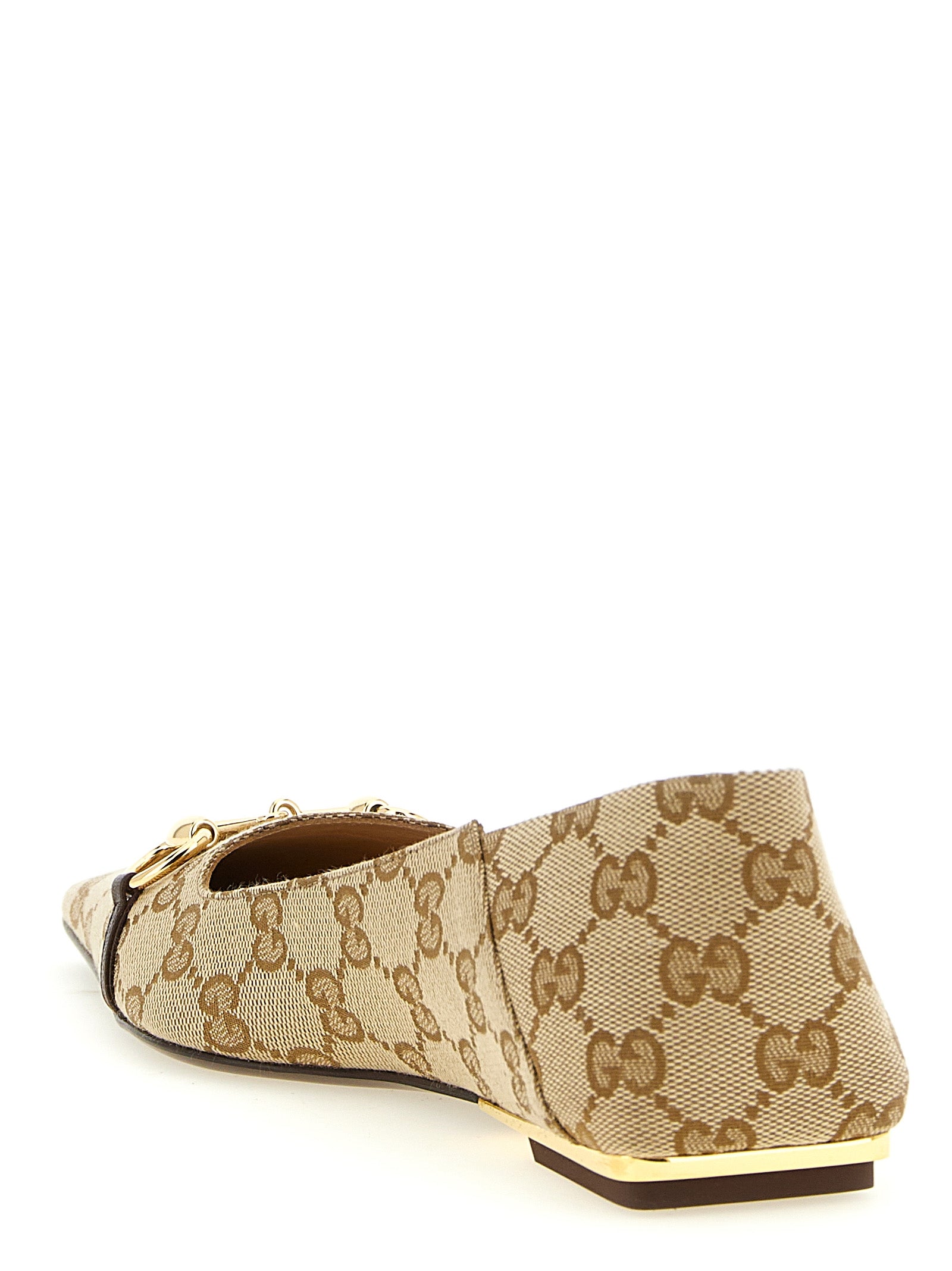 Gucci Beige Polyester Ballet Women's Flats