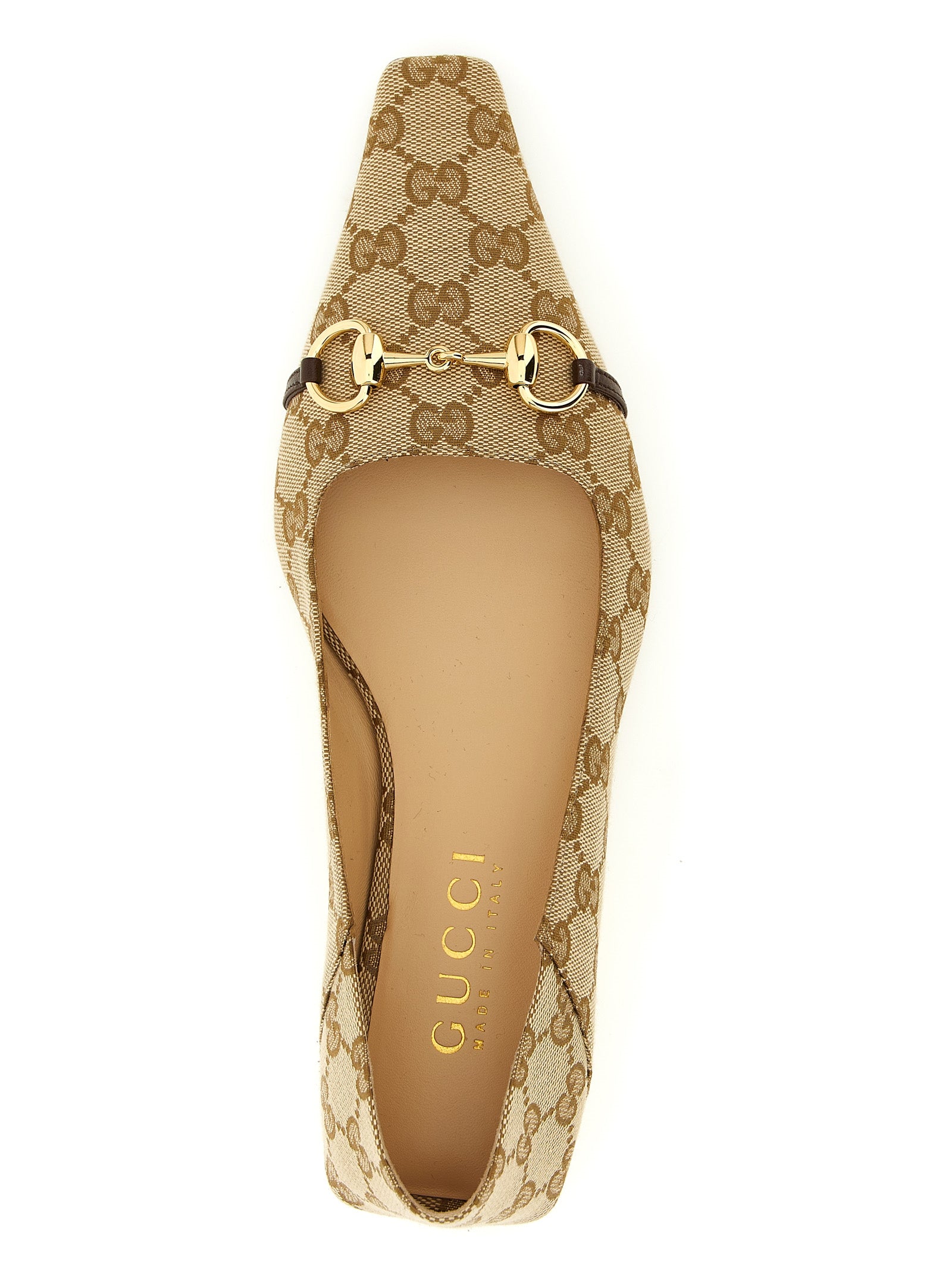 Gucci Beige Polyester Ballet Women's Flats