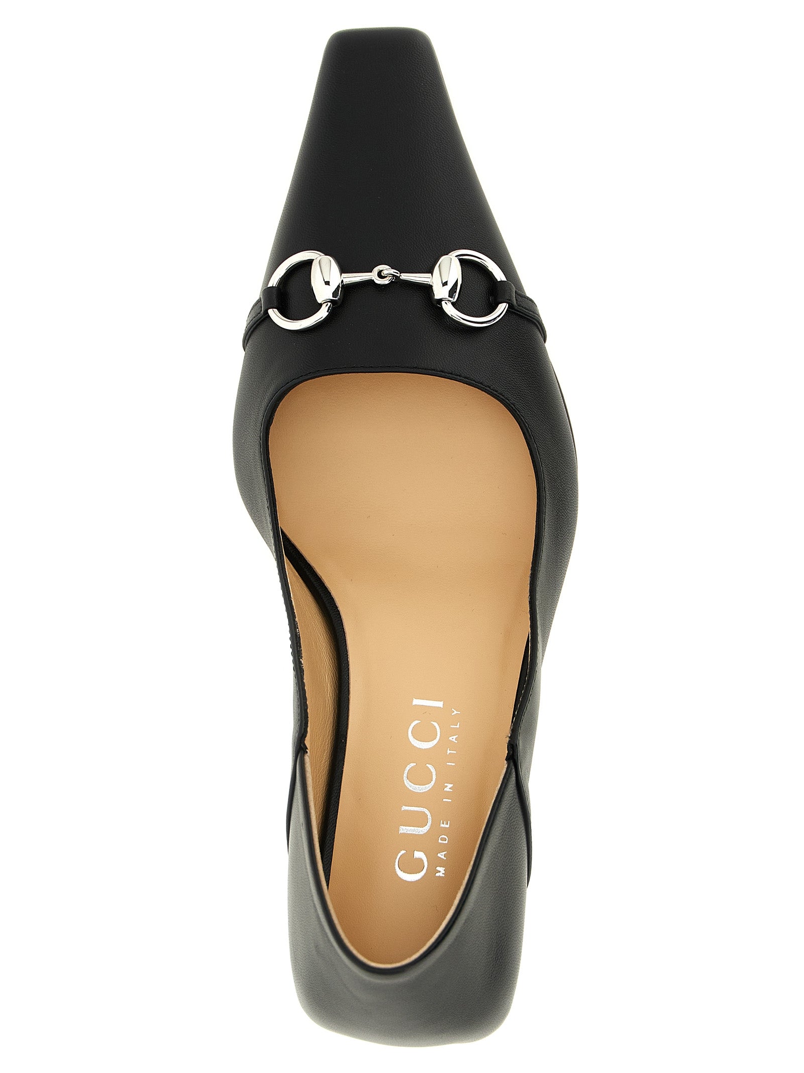 Gucci Black Lamb Leather Mid Heel Women's Pumps