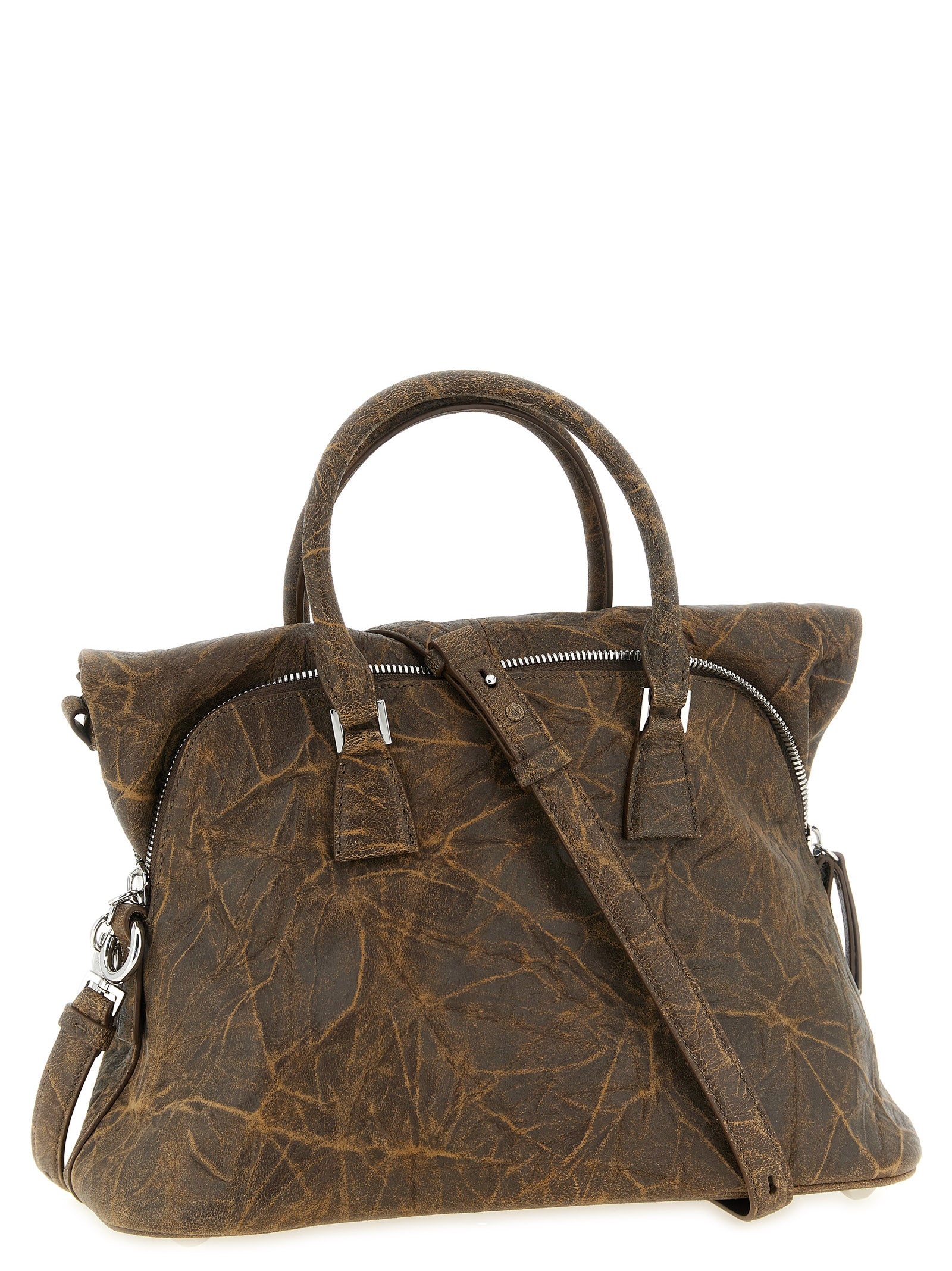 Maison Margiela Brown Goatskin Shoulder Women's Bag
