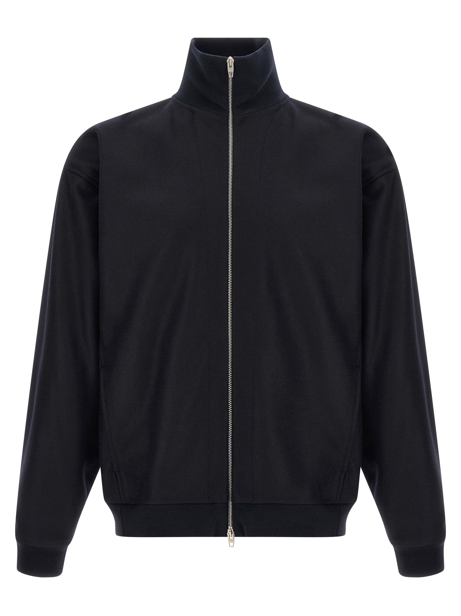 Jil Sander Blue Wool Full-Length Men's Jacket