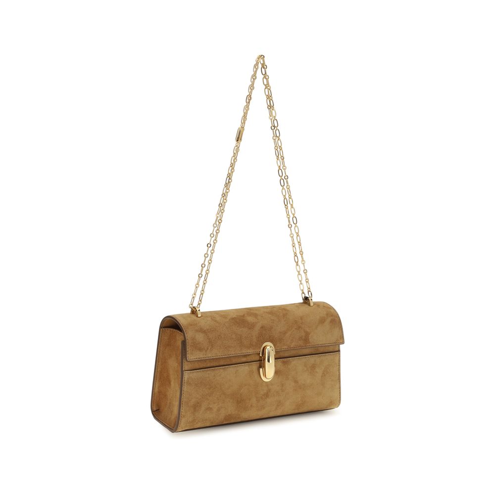 Savette Beige Calf Leather Bos Taurus Shoulder Women's Bag