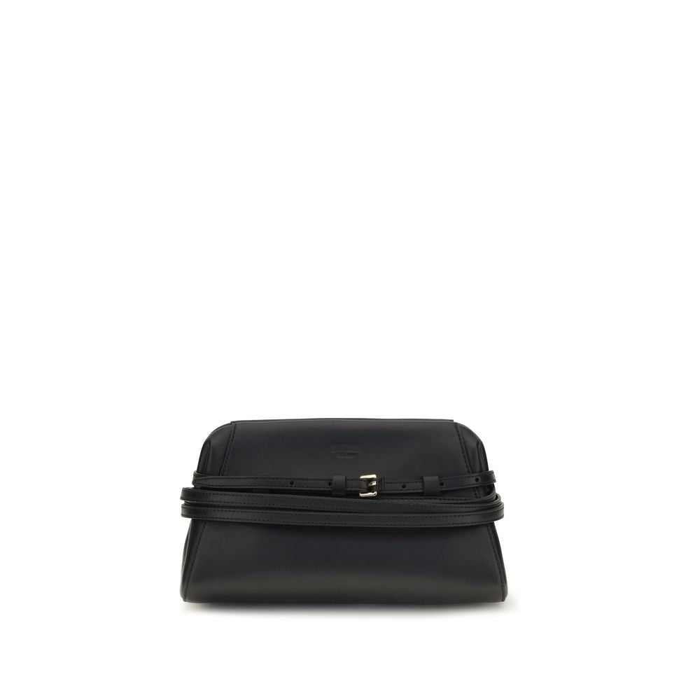 Moschino Black Goatskin Shoulder Women's Bag
