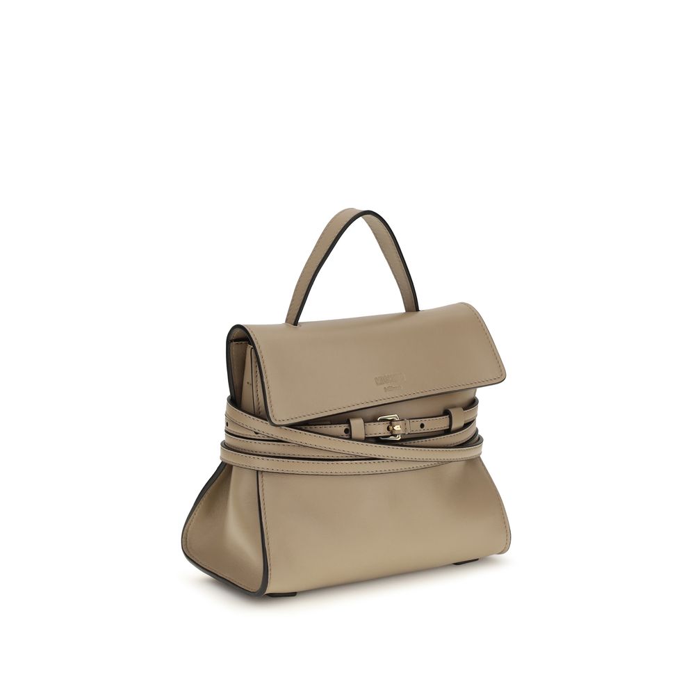 Moschino Beige Goatskin Shoulder Women's Bag