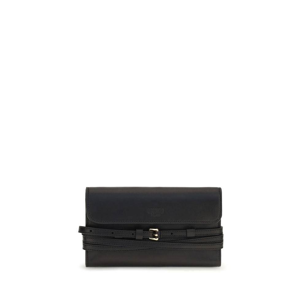 Moschino Black Goatskin Shoulder Women's Bag
