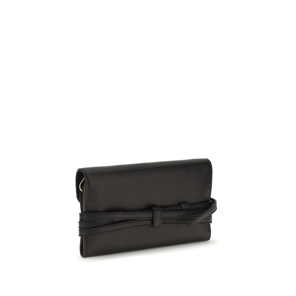 Moschino Black Goatskin Shoulder Women's Bag