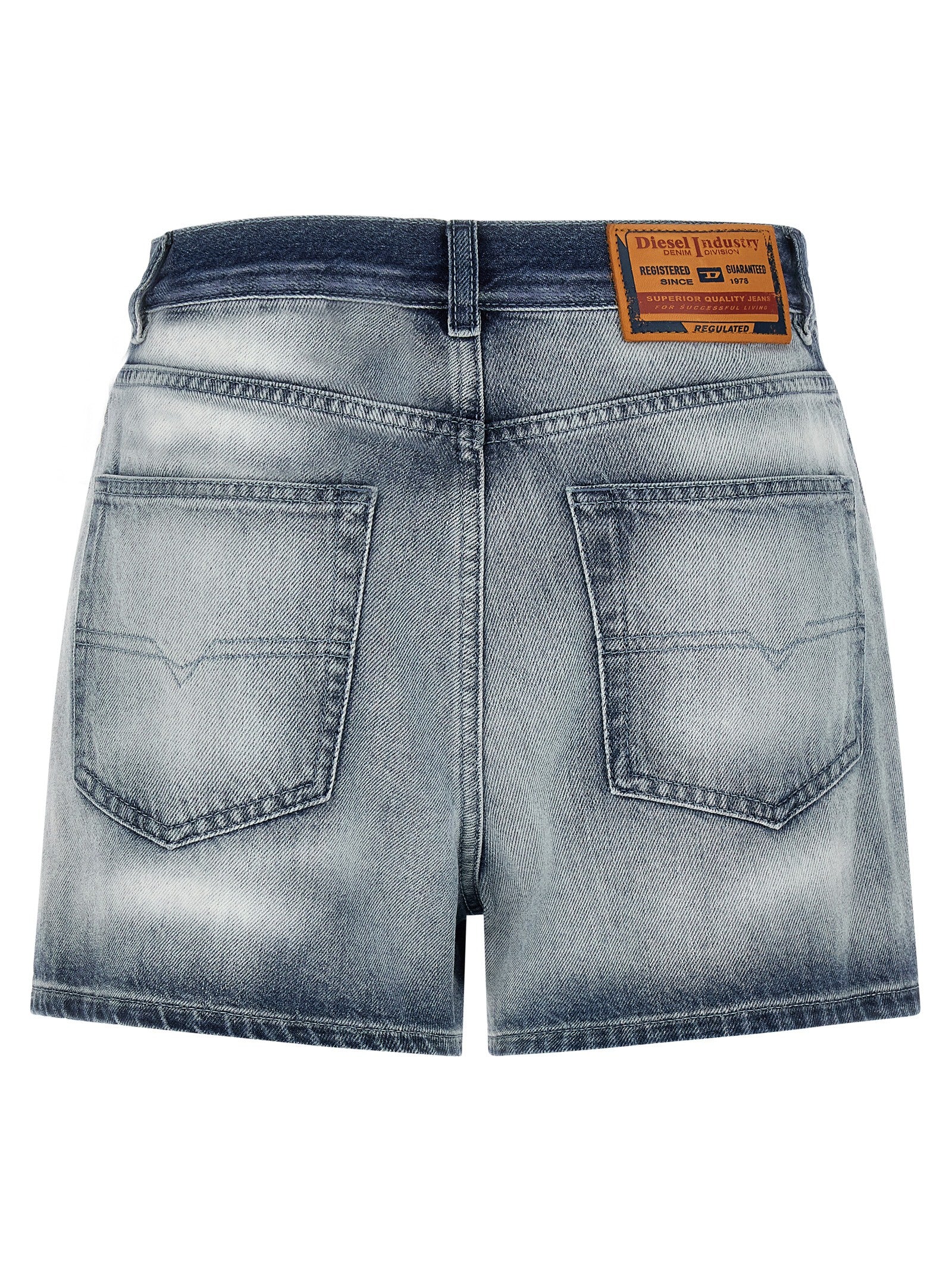 Diesel Blue Cotton Bermuda Women's Shorts
