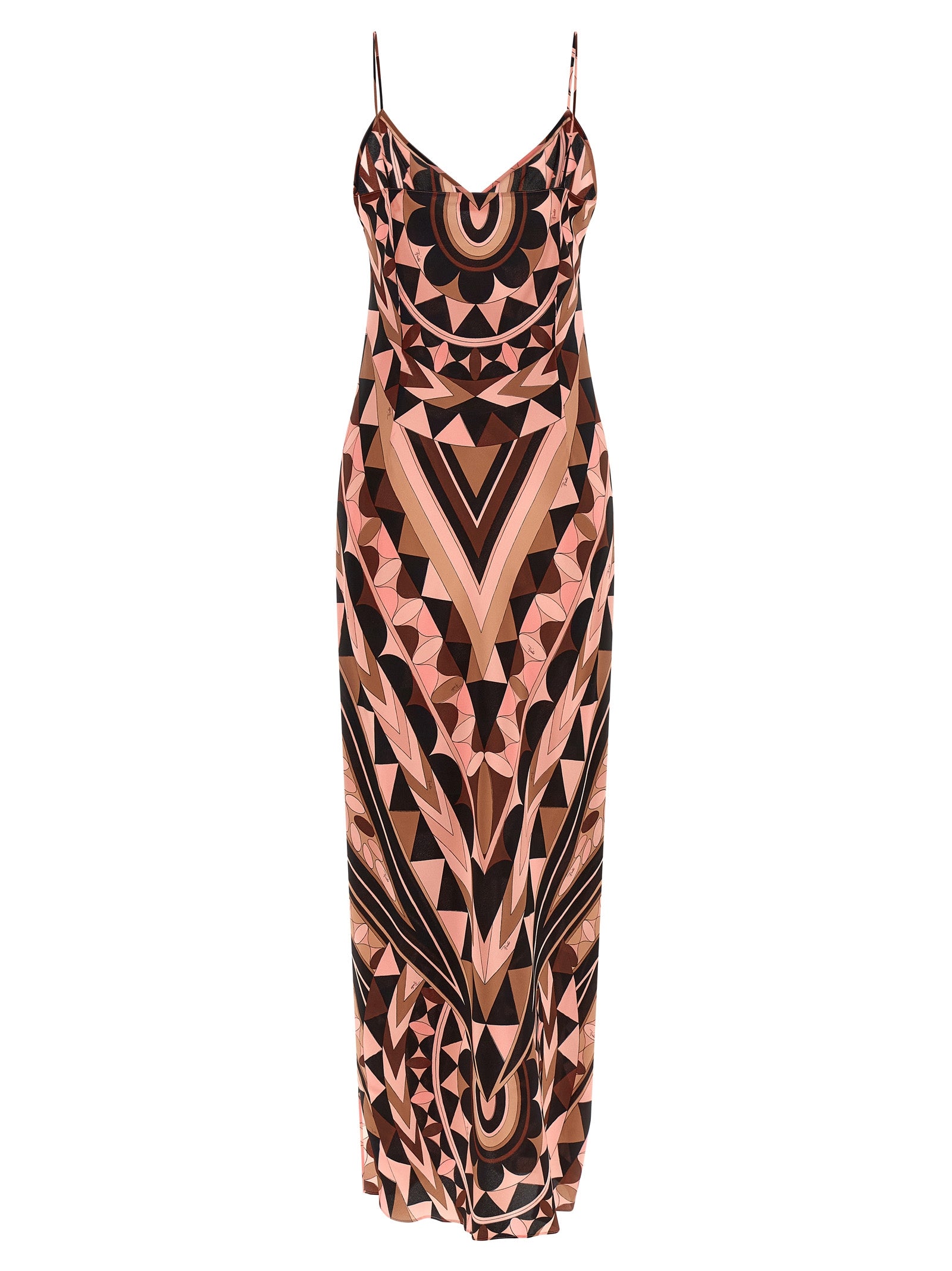 Emilio Pucci Multicolor Silk Long Women's Dress